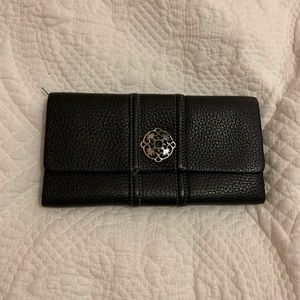 Brighton black leather large wallet